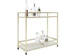 PLAYBOY Servierwagen Ginger Glas/Metall Goldfarben