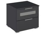 Nachtkästchen Mars 2L-GR Grau/Klar