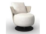 Sessel Nora Beige Drehbar Webstoff