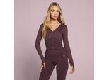 MP Damen Tempo Nahtlos Verkürzte Jacke - Fudge - M