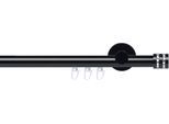 Gardinenstange LIEDECO "Innenlaufgarnitur 20 mm Piano Miami" Gr. 3, schwarz, L:200cm Ø:20mm, Eisen, Gardinenstangen, Gardinenstange, Gardinenstange Komplett
