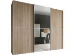 Schwebetürenschrank STAUD "Sinfonie Plus, edles Design in hochwertiger Qualität, Made in Germany", sonoma eiche, B:280cm H:240cm T:68cm, Holzwerkstoff, Schränke, Schwebetürenschrank, Mit Spiegeltüre und vier verschiedenen Ausstattungsvarianten