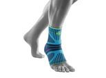 Sprunggelenkbandage BAUERFEIND "Ankle Support DYNAMIC", Gr. XXL, blau, Obermaterial: 57% Baumwolle, 41% Polyester, 2% Elasthan, Bandagen Sprunggelenkbandage