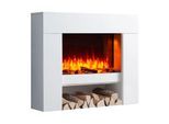 BALDERIA Elektrokamin Naran - Standkamin mit Heizung 2000 W, weiss