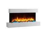BALDERIA Elektrokamin Ignis - Wandkamin mit Heizung 2000 W, weiss