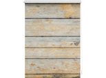 Seitenzugrollo LICHTBLICK ORIGINAL "Klemmfix Motiv Bretter Shabby" Gr. 5, braun (braun, weiß), B:90cm H:150cm, Polyester, Rollos, Seitenzugrollo, bedruckt