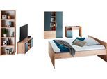 Jugendzimmer-Set ARTHUR BERNDT "Alessio", braun (artisan oak nachbildung, anthrazit), ohne Matratze, B/H: 120cm x 200cm, Schlafzimmermöbel-Sets, Jugendzimmer-Set, mit Melamin-Oberfläche