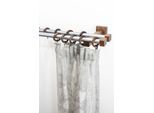 Gardinenstange GARESA "CUBUS", braun (mattchromfarben, nussbaum), L:240cm Ø:20mm, Holzwerkstoff, Metall, Gardinenstangen, Gardinenstange, Vorhanggarnitur, verlängerbar, Endkappe, mit Ringe