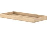 Einzelbett VIPACK "SAM auf Rollen, einfach bedienbar, bietet zusätzlich Stauraum", eiche dekor, B:198,5cm H:18,5cm, Betten, Einzelbett, Innenmaß für Matratze B:190xH:12xT:90cm, Bodenplatte geschlossen