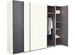 Schwebetürenschrank WIMEX "Lotto", weiß (weiß, graphit), B:315cm H:210cm T:65cm, Schränke, Schwebetürenschrank