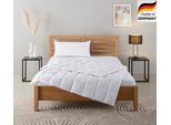 Daunenbettdecke + Kopfkissen OTTO HOME "TAMINS, Bettdecke 135x200 cm und 155x220 cm, 2-tlg.", weiß, B/L: 155cm x 220cm Anzahl Teile 1, B/L: 40cm x 80cm Anzahl Teile 1, Bezug: Baumwolle Füllung: Entendaune/-feder, leicht, Bettdecken Bezug: 100% Baumwolle. Kopfkissen Bezug: 100% Baumwolle. Bettdecken Füllung: 100% Daunen. Kopfkissen Füllung: 85% Federn, 15% Daunen, Bettwaren-Sets, Daunenbettdecke +
