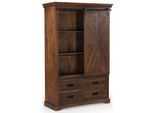 Vitrine OTTO HOME "Don Barn", braun, B:110cm H:160cm T:40cm, Massivholz, Schränke, Vitrine, mit 1 Schiebetür, handgefertigt, Unika-Möbel, Breite 110 cm
