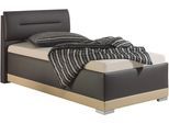 Polsterbett MAINTAL, braun (braun, cappuccino), B:112cm L:212cm, Ausf. 2-5 Matratzenbezug aus 100% Polyester, Betten, Polsterbett, mit verstellbaren Kopfteil-Elementen