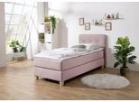 Boxspringbett HOME AFFAIRE "Fargo", lila (flieder), B:103cm L:207cm, Struktur fein (100% Polyester);Samtstoff (100% Polyester), Komplettbetten, Boxspringbett, inkl. Topper, in 3 Matratzenarten, in Samt- oder Strukturstoff