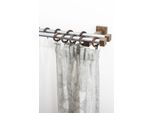 Gardinenstange GARESA "CUBUS", braun (mattchromfarben, nussbaum), L:250cm Ø:20mm, Holzwerkstoff, Metall, Gardinenstangen, Gardinenstange, Vorhanggarnitur, verlängerbar, Endkappe, mit Ringe