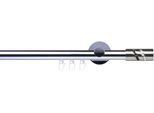 Gardinenstange LIEDECO "Innenlaufgarnitur 20 mm Piano Boston" Gr. 1, grau (chromfarben), L:120cm Ø:2mm, Eisen, Gardinenstangen, Gardinenstange, Gardinenstange Komplett
