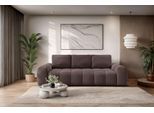 3-Sitzer OTTO HOME "AZITA optionale Schlafsofa mit Bettkasten, Breite 253cm", braun, B:253cm H:87,5cm T:113cm, 100% Polyester, Sofas, 3-Sitzer, Sofa mit Wellenunterfederung, Bubble-Optik, Verlässliche Qualität