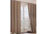 Vorhang WIRTH "Neveres" Gr. 1, grau (taupe), B:135cm H:145cm, Jacquard, Baumwolle, Gardinen, Vorhang
