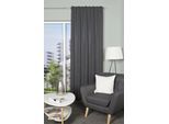 Gardine HOME WOHNIDEEN "OXFORD", grau (anthrazit), B:135cm H:245cm, Voile, Obermaterial: 100% Polyester, Gardinen, Gardine, blickdicht