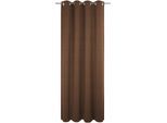 Vorhang WIRTH "Trondheim B", braun (schoko), B:132cm H:265cm, Chenille, Polyacryl, Gardinen, Vorhang