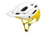 Fahrradhelm KED HELMSYSTEME "MTB Fahrradhelm Pector ME-1, weiß-gelb" Gr. L, weiß (weiß, gelb), Helme, L, 100% Erzeugnis unbest Zusammensetzg EuZ., Fahrradhelm
