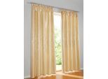 Vorhang HEINE HOME Gr. 1, gold (goldfarben), B:140cm H:145cm, Polyester, Gardinen, Vorhang