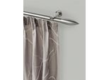 Gardinenstange GARESA "CARTOUCHE", silber (edelstahlfarben), L:310cm, Metall, Gardinenstangen, Gardinenstange, Vorhanggarnitur, verlängerbar, Wandmontage, edelstahl optik