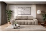 3-Sitzer OTTO HOME "AZITA optionale Schlafsofa mit Bettkasten, Breite 253cm", taupe, B:253cm H:87,5cm T:113cm, 100% Polyester, Sofas, 3-Sitzer, Sofa mit Wellenunterfederung, Bubble-Optik, Verlässliche Qualität