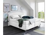Boxspringbett "Amsterdam in den Breiten 160x200, 180x200cm & 200x200cm", weiß, B:175cm L:210cm, WESTFALIA SCHLAFKOMFORT, Komplettbetten, Boxspringbett