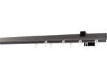 Gardinenstange GARESA "Finn Wandmontage", grau (grau, schwarz), L:140cm, Gardinenstangen, Gardinenstange, Innenlaufprofil, Wandmontage