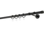 Gardinenstange MYDECO "20mm Cap Wandträger 14 cm", schwarz, L:290cm, Aluminium, Gardinenstangen, Gardinenstange