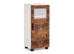 Midischrank VCM "Holz Badschrank Midischrank Nilari 70 x 38 x 28 cm", braun (weiß, vintage, eiche), B:28cm T:28cm, Obermaterial: 100% Holz Wood., Schränke, Midischrank