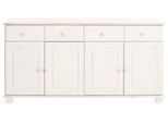 Sideboard OTTO HOME "Mette", weiß, B:156cm H:77cm T:34cm, MDF, Massivholz, Sideboards, Sideboard, Kommode aus massivem Kiefernholz, Breite 156 cm