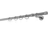 Gardinenstange MYDECO "20mm Cap Wandträger 14 cm", grau (anthrazit), L:320cm, Aluminium, Gardinenstangen, Gardinenstange