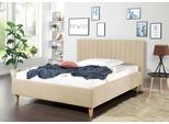 Polsterbett MAINTAL "Friant", beige (creme, beige), B:155cm H:108cm L:212cm, Betten, Polsterbett, Bettseiten zerlegt, ohne Bettkasten