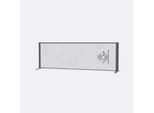 MAUL Akustik-Tischtrennwand MAULconnecto, Standfüße, B 1600 x T 40 x H 500 mm, Akustikvlies/Aluminium/Stahl, Vlies hellgrau/Profil anthrazit