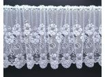 Scheibengardine WECKBRODT "Montello" Gr. 4, weiß, B:145cm H:30cm, Jacquard, Polyester, Gardinen, Scheibengardine, Bistro, Jacquard, strukturiert, floral, geblümt, Gardine, Store