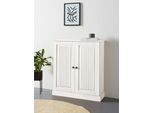Garderobenschrank OTTO HOME "Liotta", weiß, B:88cm H:100cm T:34cm, Massivholz, Schränke, Garderobenschrank, mit 2 verstellbare Einlegeböden, aus massivem Kiefernholz
