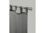 Gardinenstange GARESA "ROSA", silber (edelstahlfarben), L:320cm Ø:16mm, Metall, Gardinenstangen, Gardinenstange, Vorhanggarnitur, verlängerbar, Endknopf Stumpf, ohne Ringe
