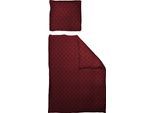 Bettwäsche ADAM "Feathers", rot (dunkelrot, rot), B/L: 135cm x 220cm, 1 Stk., 1 Stk., Renforcé, B/L: 80cm x 80cm, 2 Stk., Renforcé, Obermaterial: 100% Baumwolle, Bettwäsche, Bettwäsche, aus 100 % Bio-Baumwolle, 2 teilig - Bettwäsche Set