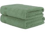Saunatuch HAMMETEX "Hammetex 2er Set extra große Saunatücher", salbei, B:80cm L:200cm, Frottier, Baumwolle, Handtücher, 100% Baumwolle – Weich & Saugfähig – Luxuriöse Große Spa-Badetücher