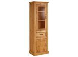 Vitrine OTTO HOME "Selma", beige (natur gebeizt, gewachst), Schränke, Vitrine, Höhe 180 cm