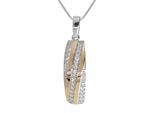 Kette mit Anhänger OSTSEE-SCHMUCK "- Sunny Exklusiv - Silber 925/000 & Gold 585/000 - Zirkonia" Gr. 45, silber (silber 925, silberfarben, weiß), Schmuck_Sets, Damen, 45, Silber 925 (Sterlingsilber)
