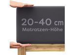 Spannbettlaken WOLKENFELD "Boxspringbett Bettlaken - Spannbetttuch für Matratzen bis 40cm", grau (anthrazit), 1 Stk., Jersey, 140-160x200-220 140x200 140x220 160x200 160x220 40cm, Jersey, Obermaterial: 95% Baumwolle, 5% Elasthan (LYCRA), Bettlaken, Spannbettlaken, Elastisch & Rutschfest: 90x200, 140x200, 160x200, 180x200 & Übergrößen