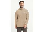 Fleecejacke JACK WOLFSKIN "TAUNUS 100 FZ M", Herren, Gr. M (50), beige (hazelwood), Obermaterial: 100% POLYESTER. Futter: 100% POLYESTER, Jacken Fleecejacke