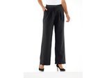 Marlene-Hose CLASSIC BASICS, Damen, Gr. 24, Kurzgrößen, schwarz, 100% Polyester, Satin:100% Polyester, unifarben, lang, Hosen
