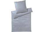 Bettwäsche ELEGANTE "Sister Stripe", blau, B/L: 135cm x 200cm, 1 Stk., 1 Stk., Mako-Jersey, B/L: 80cm x 80cm, 2 Stk., Mako-Jersey, Obermaterial: 100% Baumwolle, Bettwäsche, Bettwäsche, angenehmes Hautgefühl