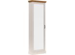 Schuhschrank OTTO HOME "Selma", weiß (weiß, gebeizt), B:60cm H:180cm T:25cm, Massivholz, Schränke, Schuhschrank