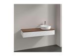 Villeroy und Boch Antao Waschtisch-Unterschrank K12112MT 120x19x50cm, Waschbeckenplattenfarbe warm walnut, white matt lacquer