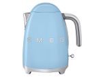 Smeg Wasserkocher 50´s Style, Hellblau, Metall, 1,7 L, 22.3x24.8x17.1 cm, automatische Abschaltung, Trockengehschutz, 360°-Sockel, Anti-Rutsch-Füße, abgedecktes Heizelement, herausnehmbarer Filter, Signalton, Küchengeräte, Wasserkocher